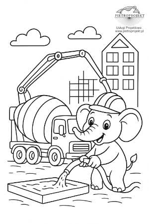 Darmowa kolorowanka gruszka betonu